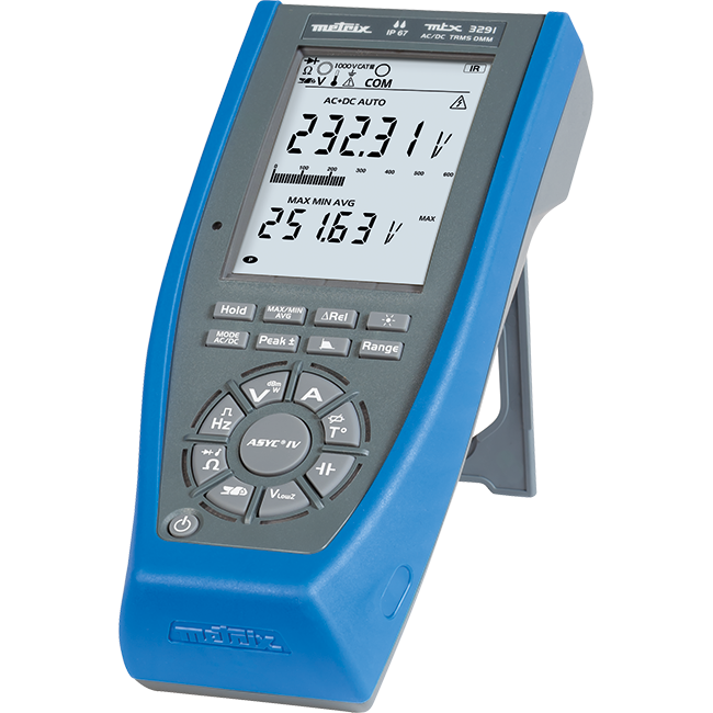 Metrix MTX203 Handheld Digital Multimeter, True RMS, 10A ac Max, 10A dc  Max, 750V ac Max - RS Calibrated