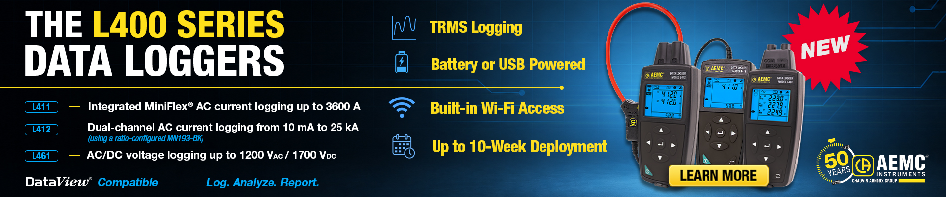 Image of the L400 Series Data Loggers