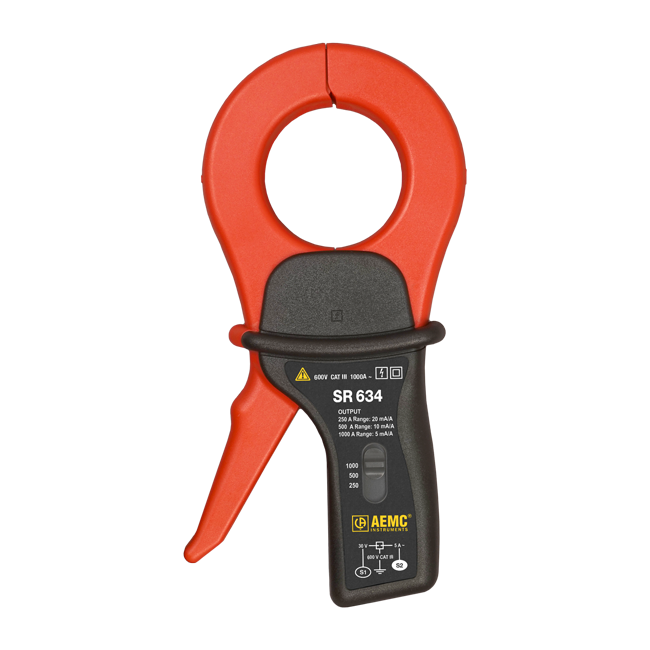 AEMC SR704 TRMS AC Current Probe with 5 Lead 1mA to 1200A AC Current 1mA//A Output 5 Ohms Resistance