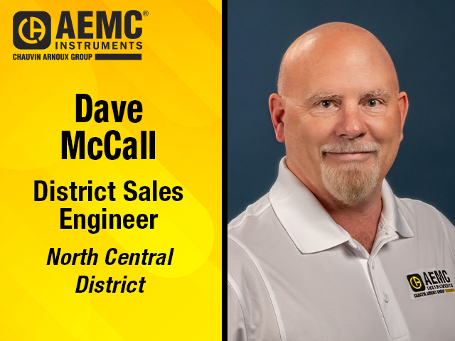 Dve McCall, AEMC Instruments NEW North Central Sales District Engineer