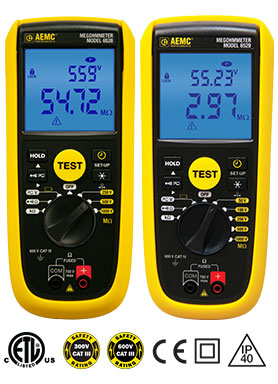 AEMC's new Megohmmeters Models 6528 and 6529