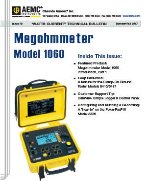 AEMC Tech Bulletin Issue 13 - Megohmmeter Model 1060 Introduction Part 1