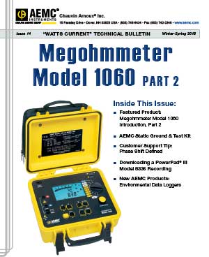 AEMC Tech Bulletin Issue 14 - Megohmmeter Model 1060 Introduction Part 2