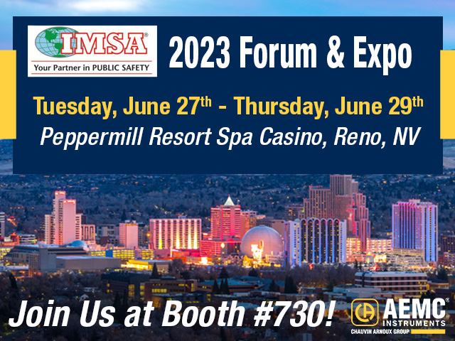 Join AEMC Instruments at the International Municipal Signal Association (IMSA) Forum and Expo - June 25th - June 29th